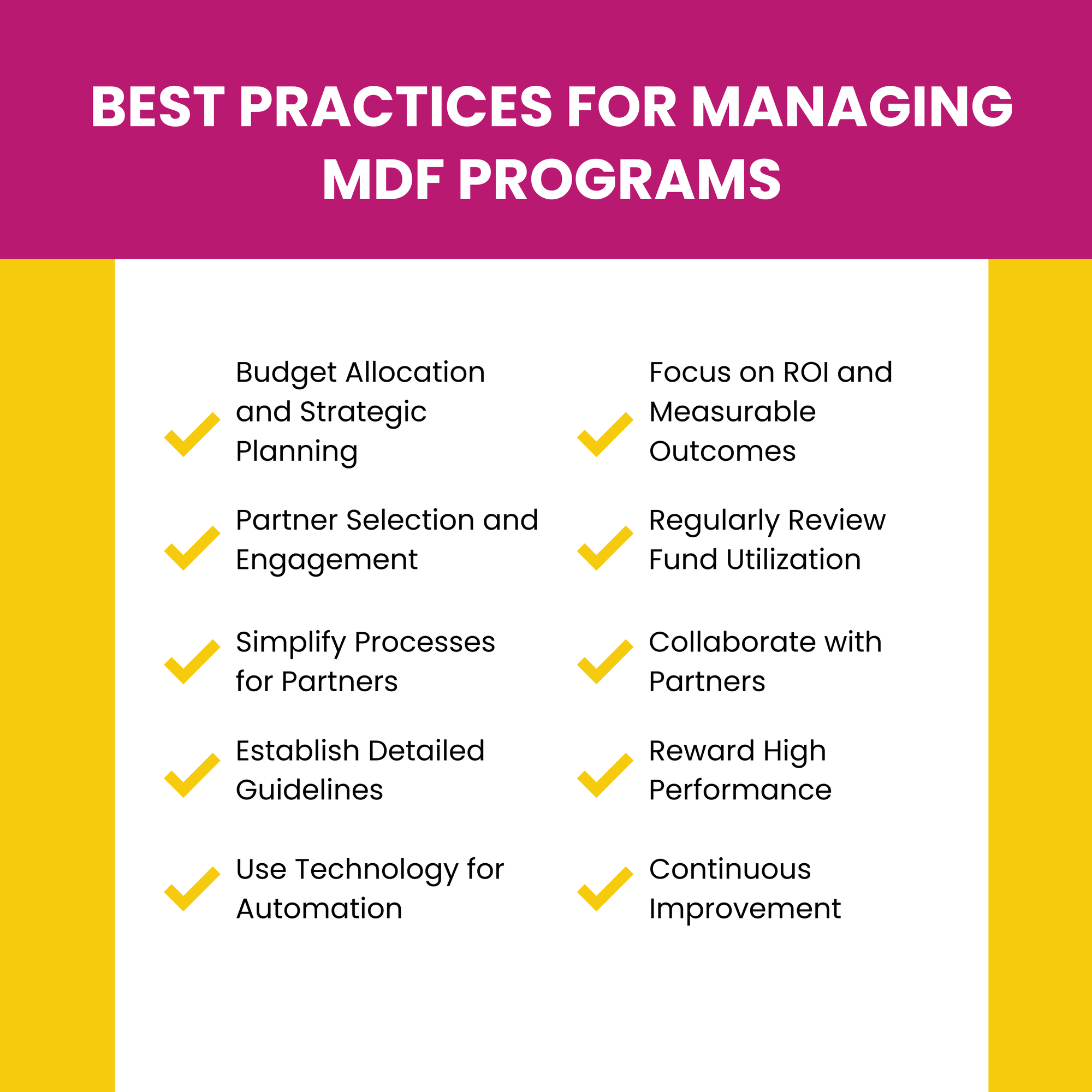 Best Practices for Managing MDF Programs